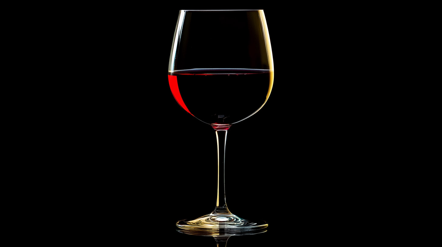 Stunning AI Wallpaper: Red Wine on Black Background