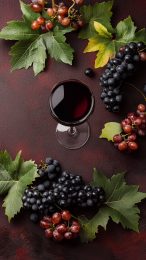 Stunning Red Wine Digital Background for Android Phones