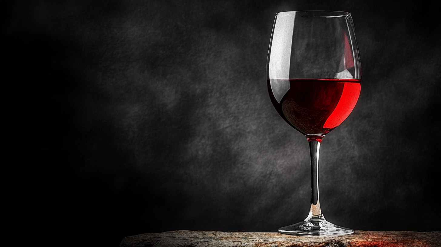 Stunning Red Wine Glass Digital Background for Desktop