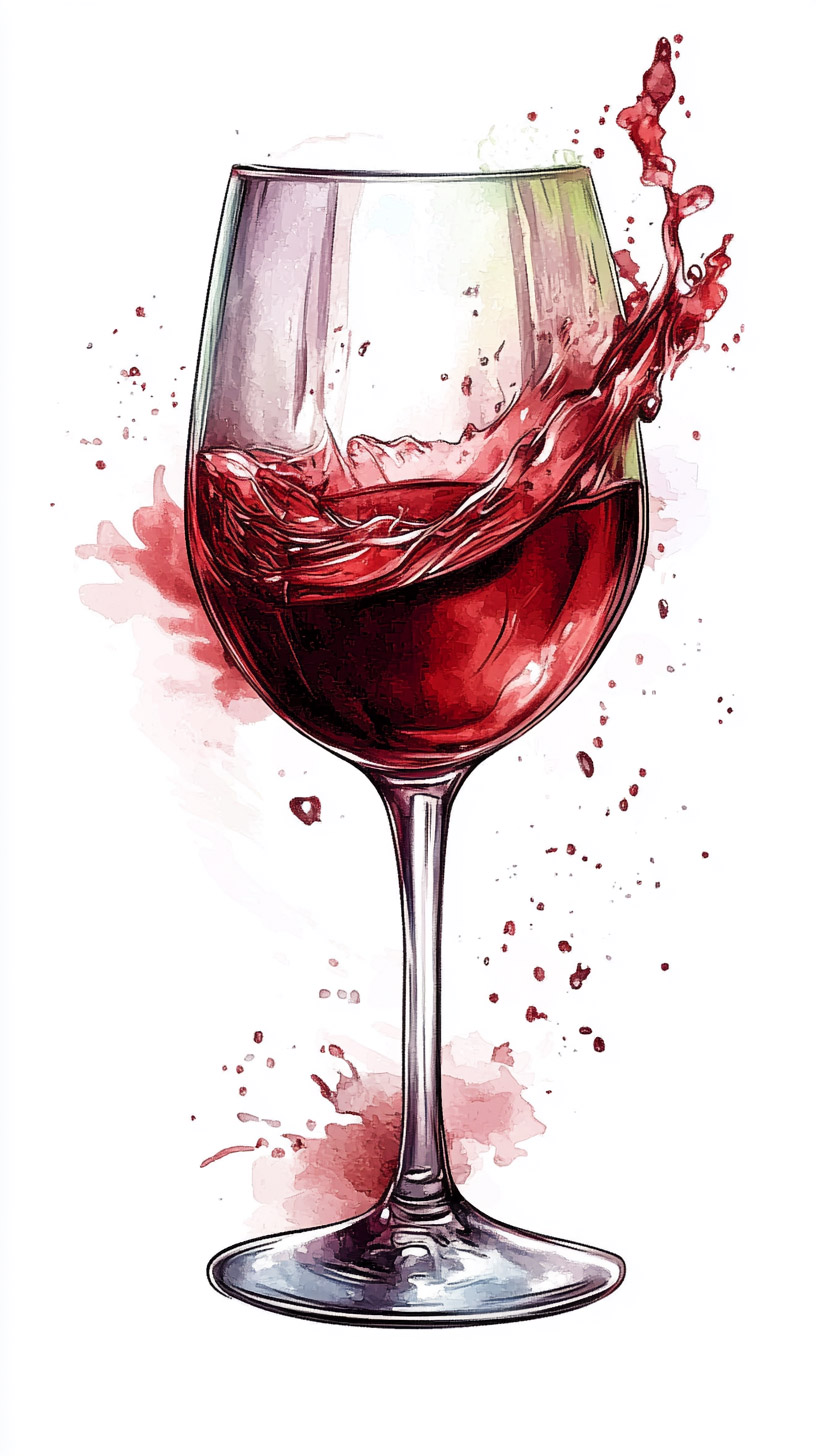 Stunning Digital Background of Red Wine in HD