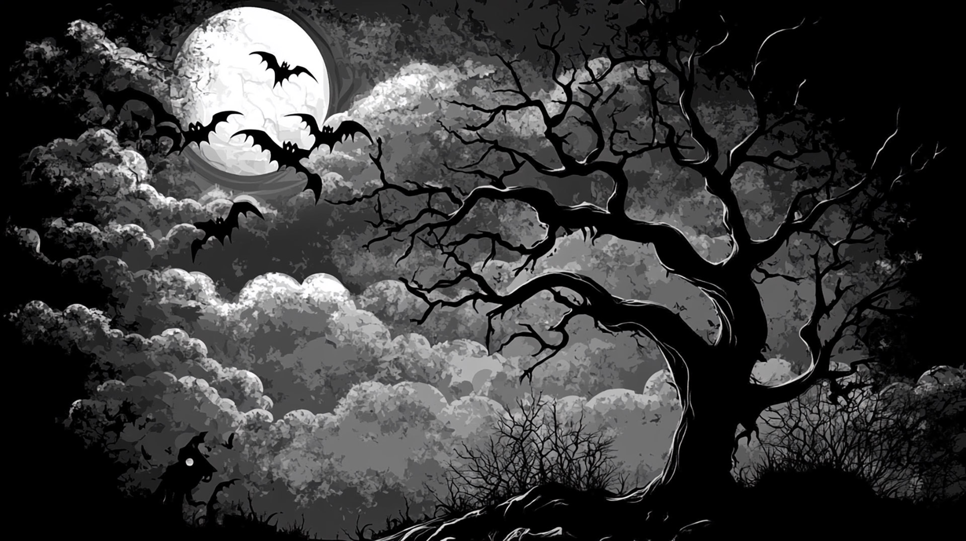 Digital Backgrounds: Creepy Halloween Wallpapers Collection