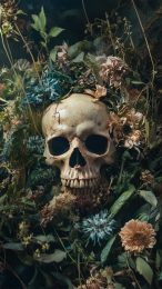 Skull and Flowers Picture for Your Smartphone