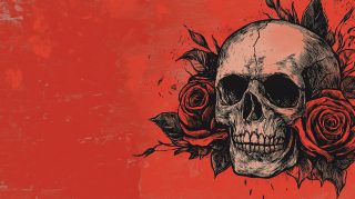 Elegant Skull-Rose Pictures for PC Wallpapers