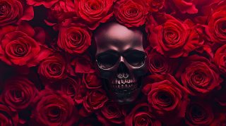 High-Definition Skull-Rose Images for Creative Projects