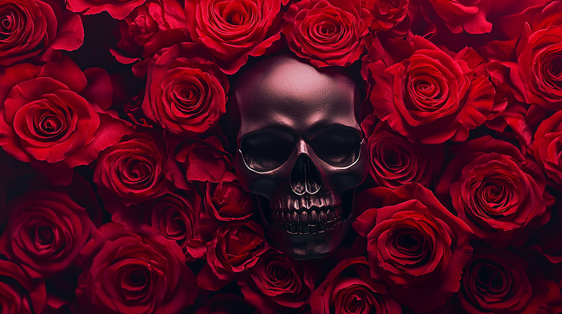 High-Definition Skull-Rose Images for Creative Projects