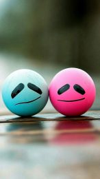 Smile and Sad Face HD Mobile Wallpaper for iPhone