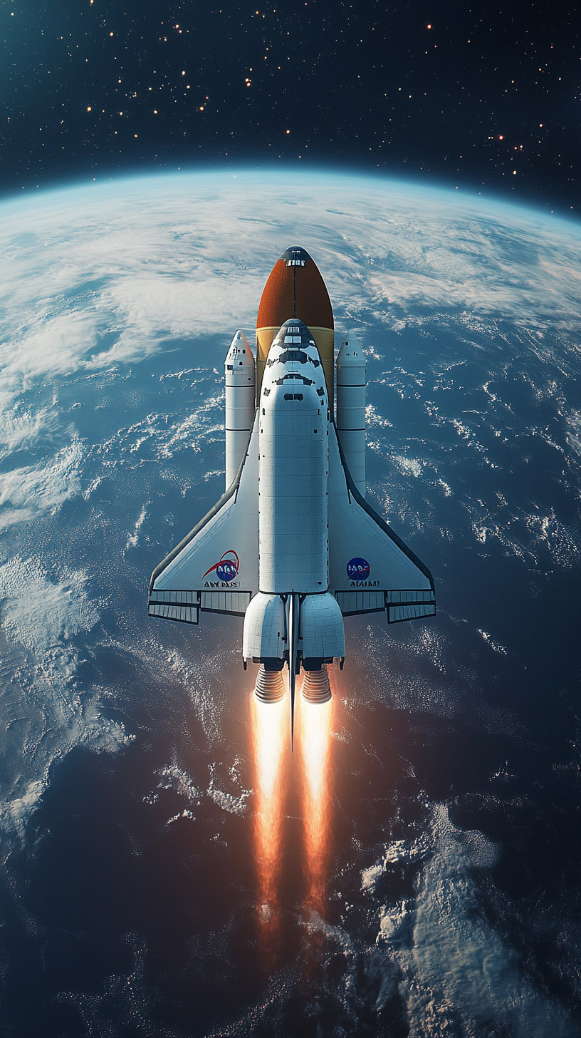 Stunning HD Space Shuttle Atlantis Mobile Wallpaper for iPhone