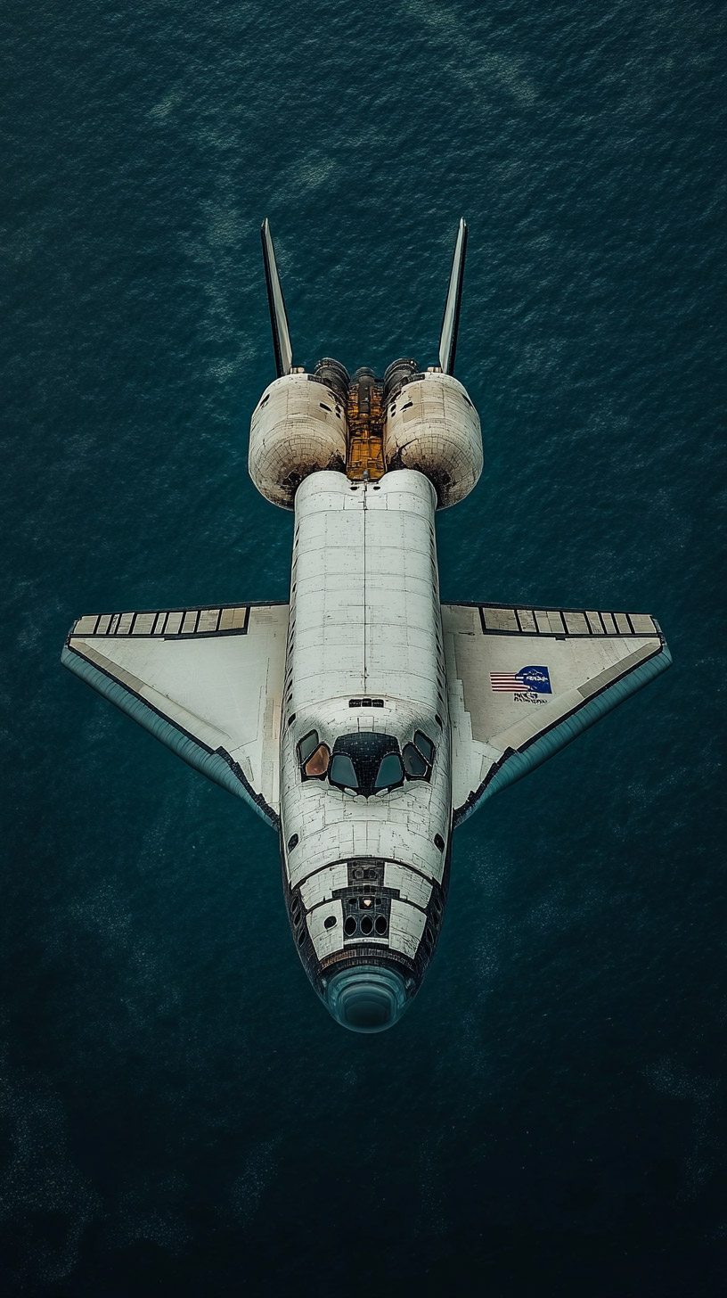 Download Free 9:16 Space Shuttle Atlantis Digital Background