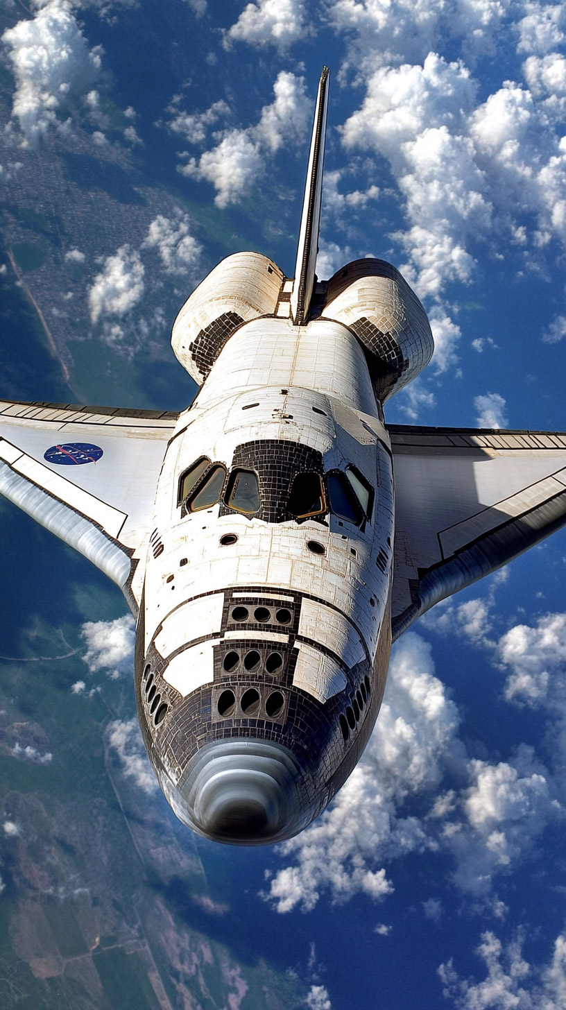 Vibrant Space Shuttle Atlantis Image for Mobile Devices