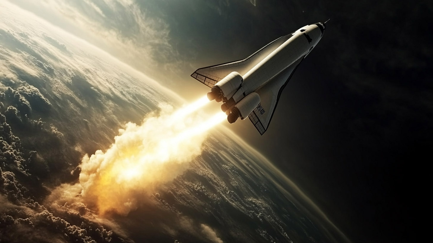 Stunning AI Wallpaper of Space Shuttle Atlantis in HD