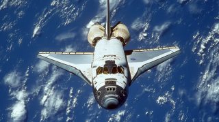 Impressive 16:9 Digital Background of Atlantis Shuttle