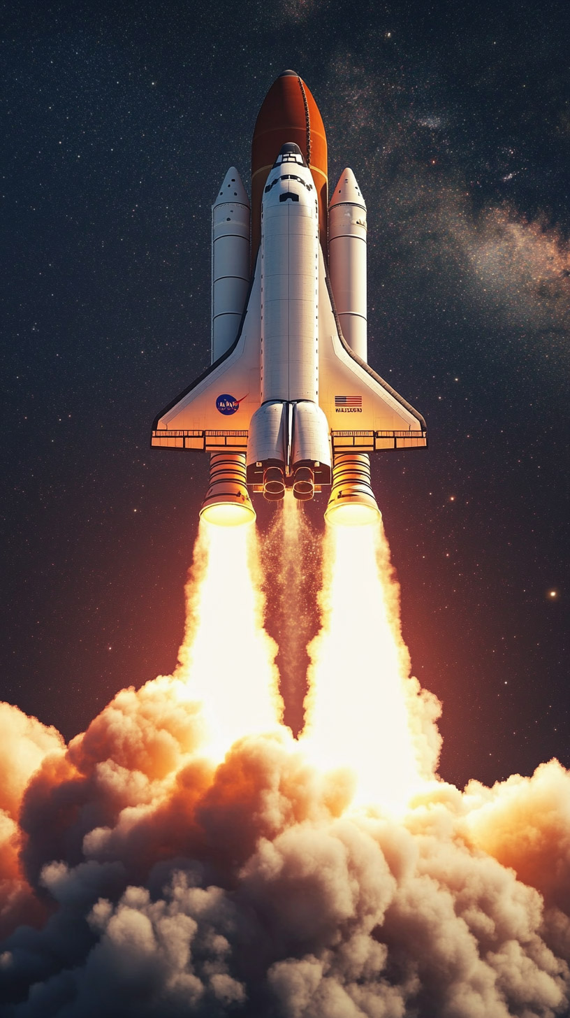 Stunning HD Space Shuttle Wallpaper for iPhone