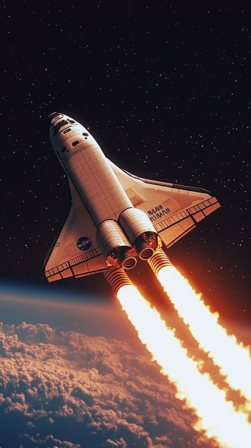 Free Mobile Wallpaper: Space Shuttle Digital Background