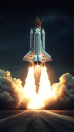 High-Quality Space Shuttle Picture for iPhone 9:16