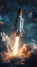 Unlock Incredible Space Shuttles Wallpaper for Smartphone