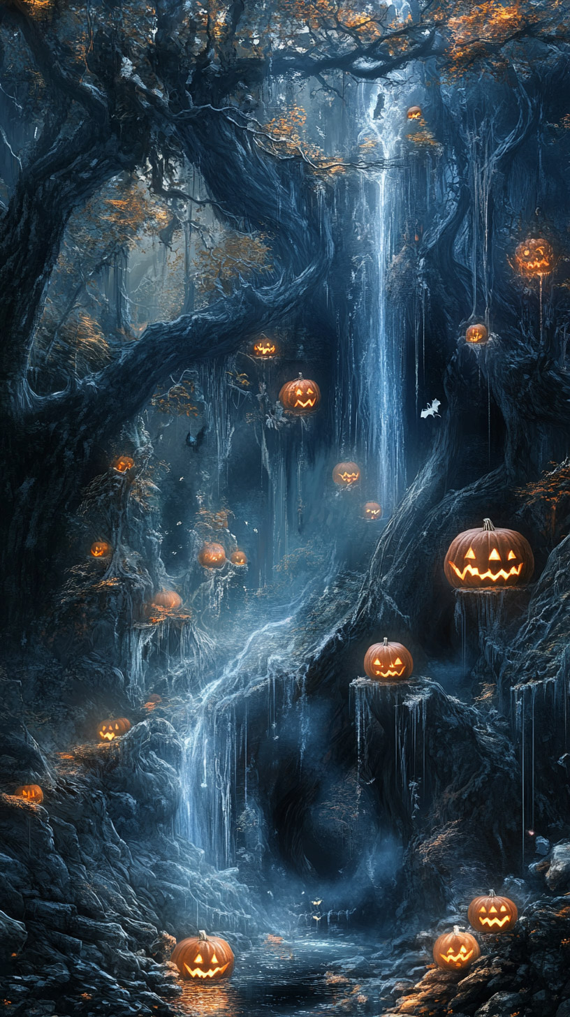 AI-Generated Spooky Backgrounds for Mobile Devices