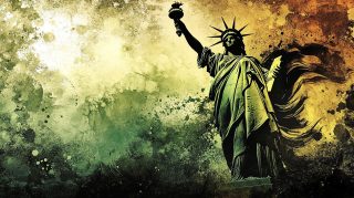 AI Generated Statue of Liberty Wallpaper for Desktop