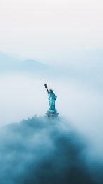 High-Quality Mobile Wallpaper: Statue of Liberty at Night