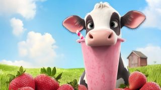 Refreshing Strawberry Milk Digital Background for PC Users