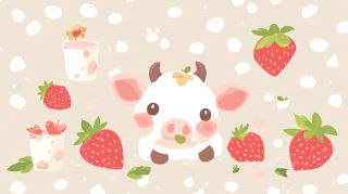 Delightful Strawberry Milk Wallpaper in Ultra HD Resolution