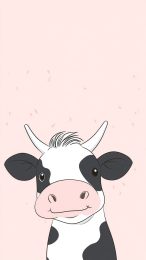 Free HD Digital Background for Android: Cute Cow Theme