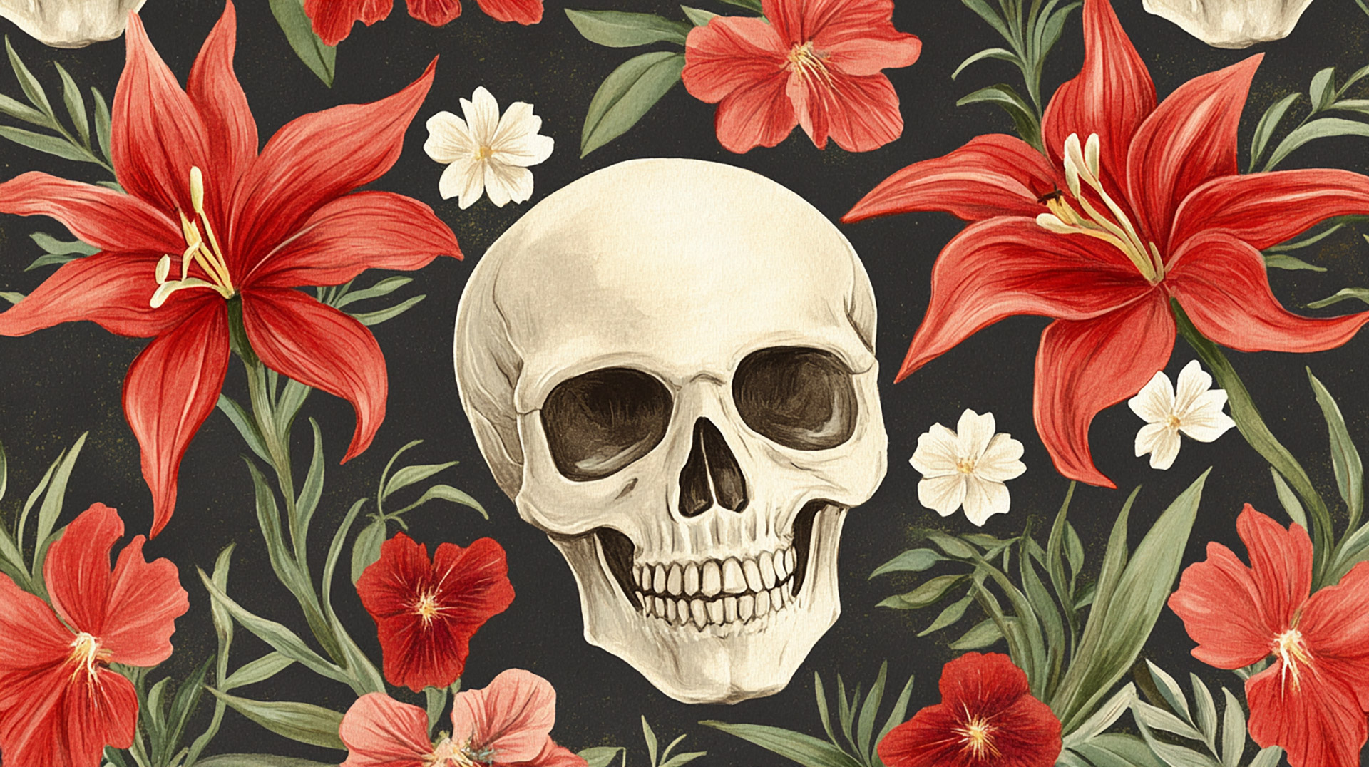 Explore Surreal Flowers and Skulls: HD Pics Collection