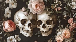 Download Surreal Floral and Skull Stock Photos Free