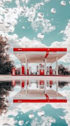 Vintage Gas Station HD Wallpaper for iPhone Users