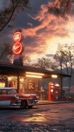 Stunning Vintage Gas Station Images for Android Phones