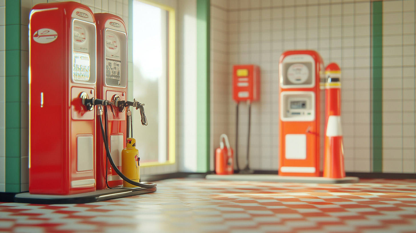 Download Vintage Gas Station Wallpapers for PC in 4K