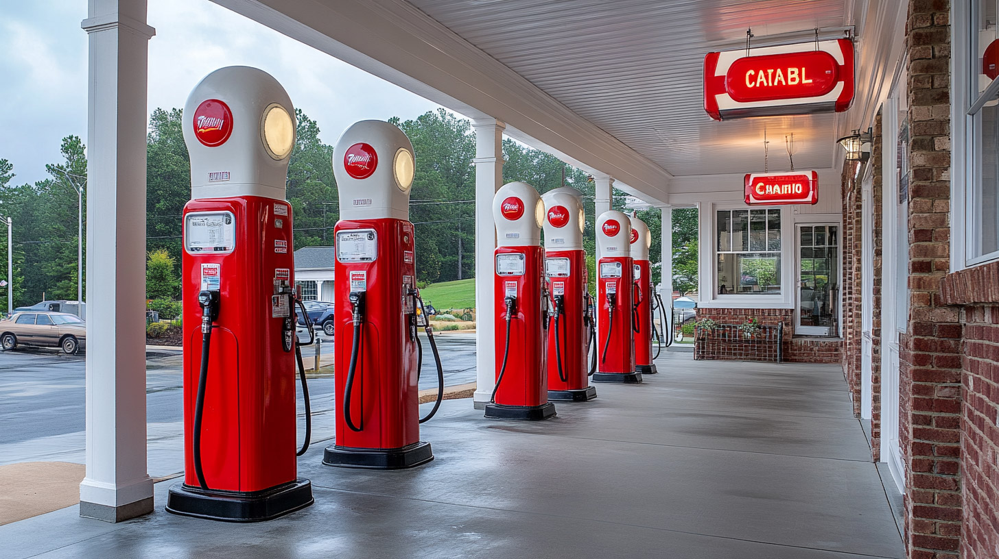 Vintage Gas Station Stock Photos for Desktop Background