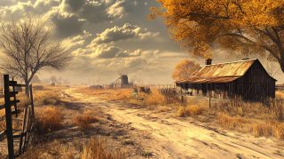 AI Wallpaper: Stunning Western Ranch HD Background for PCs