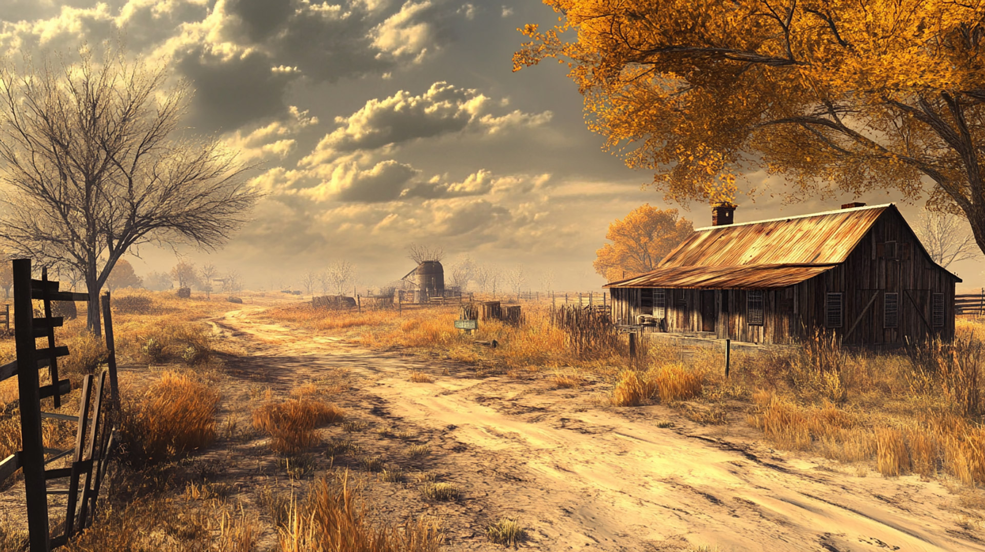 AI Wallpaper: Stunning Western Ranch HD Background for PCs