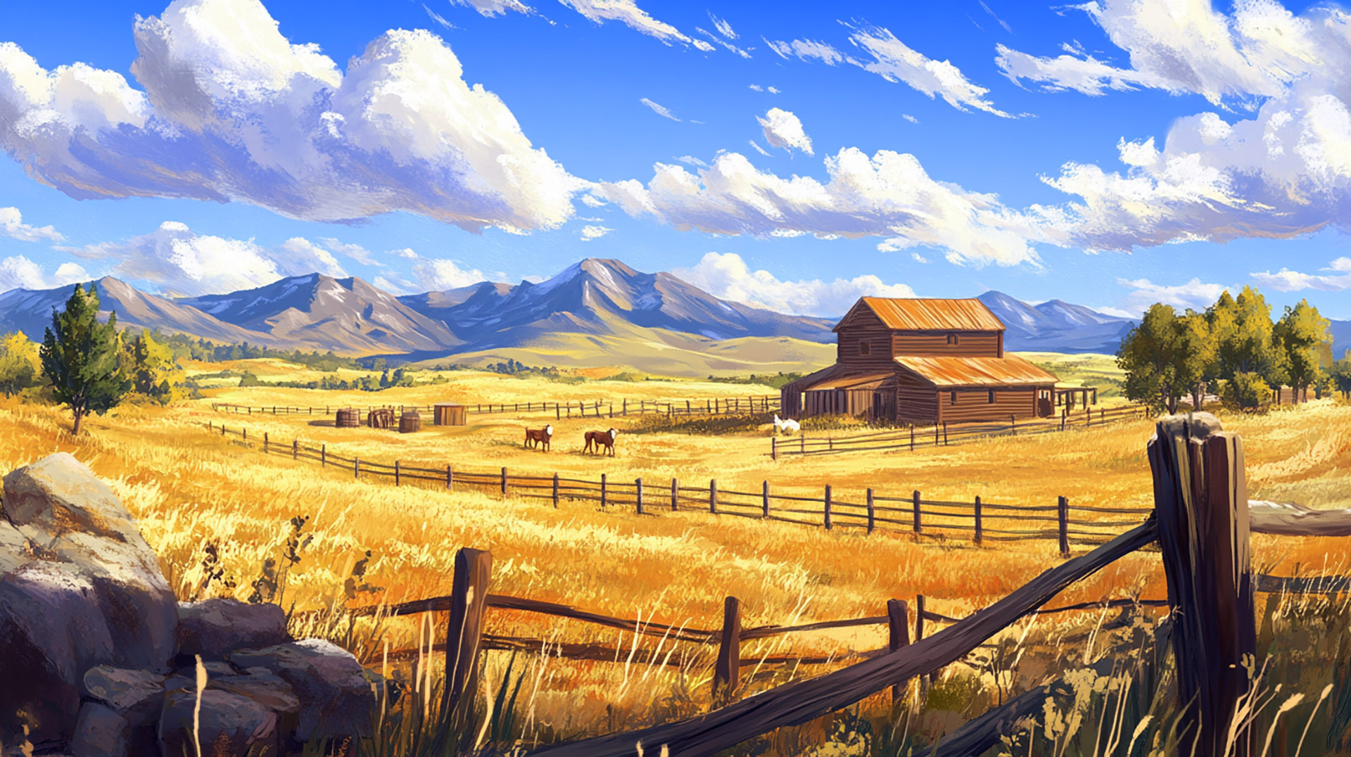 AI-Generated Western Ranch Wallpapers for a Unique Look