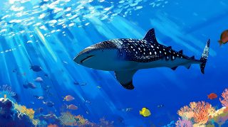 Digital Background of Whale Shark in 4K Quality