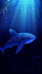 Stunning Whale Shark Digital Background for Android Phones