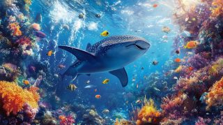 Colorful Whale Shark Wallpaper For Desktop Download