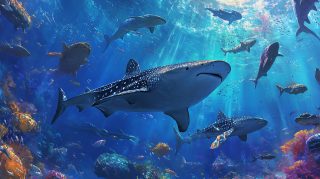 Free HD Wallpaper of Whale Sharks for Desktop