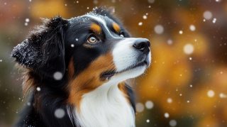 Pictures of Australian Shepherds in Winter for PC Wallpapers